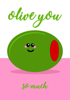 Olive You Valentine's Day Card
