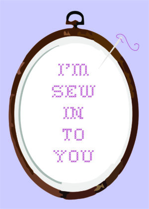 Sewing Lover Valentine's Day Card